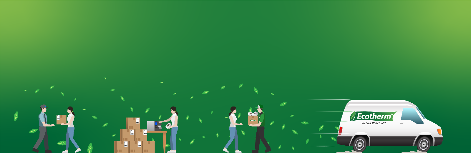 Eco-friendly direct thermal labels in stock and shipping same-day